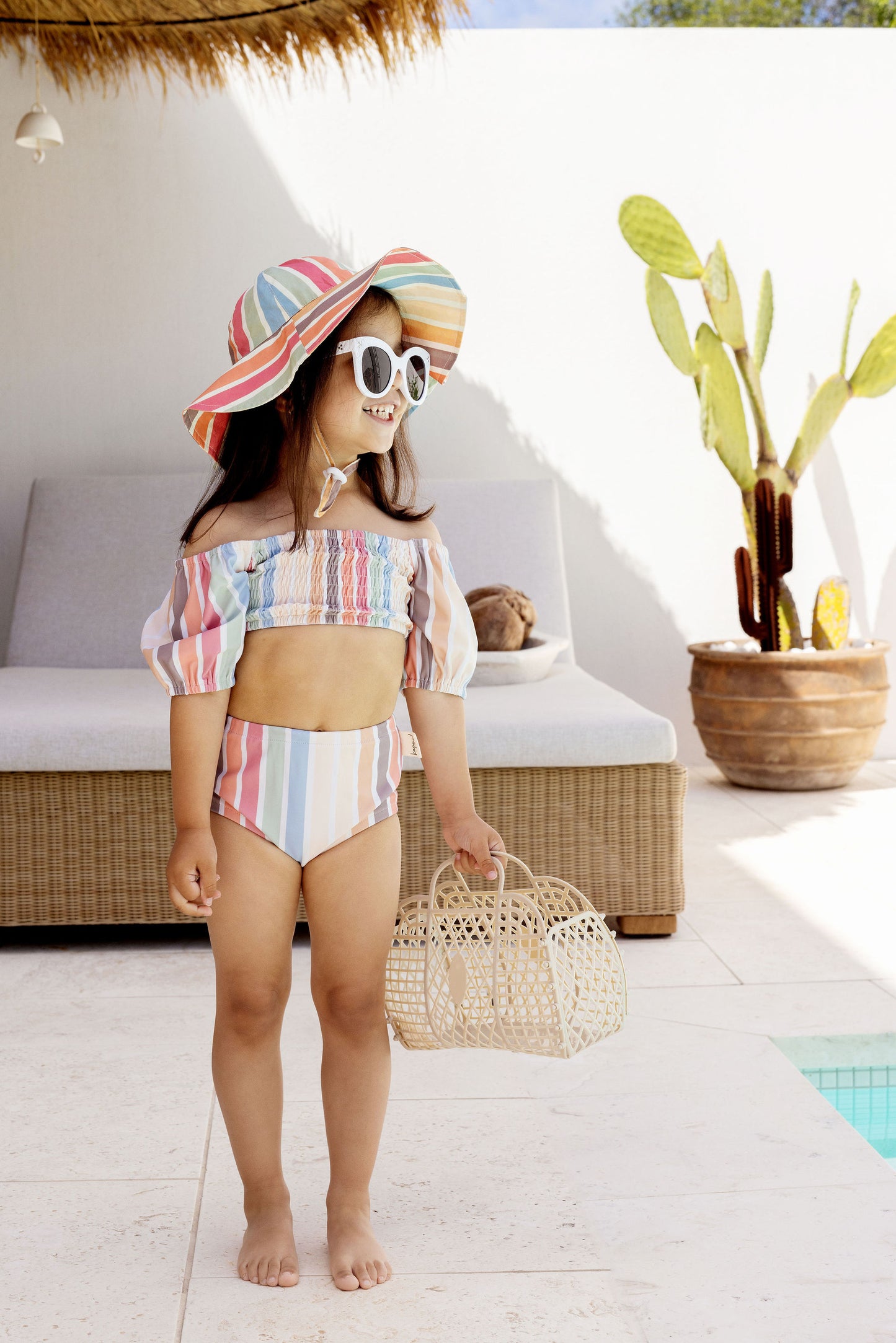 SIZE 2 Sun Stripe Swimsuit UPF50+