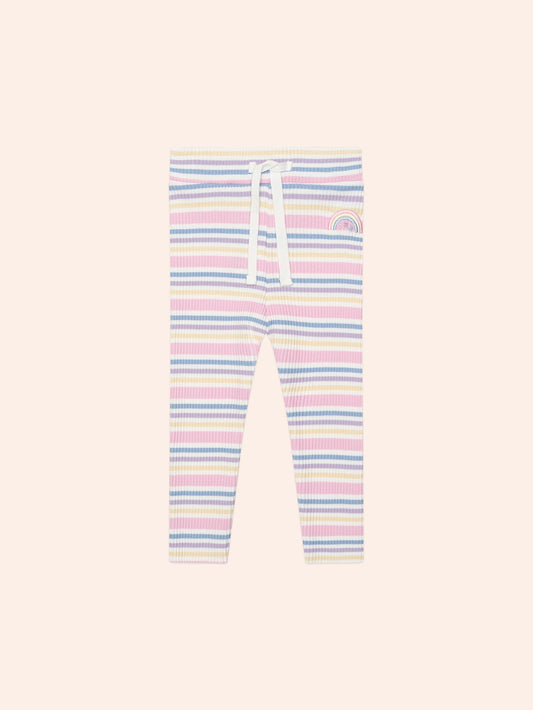 Rainbow Stripe Rib Legging