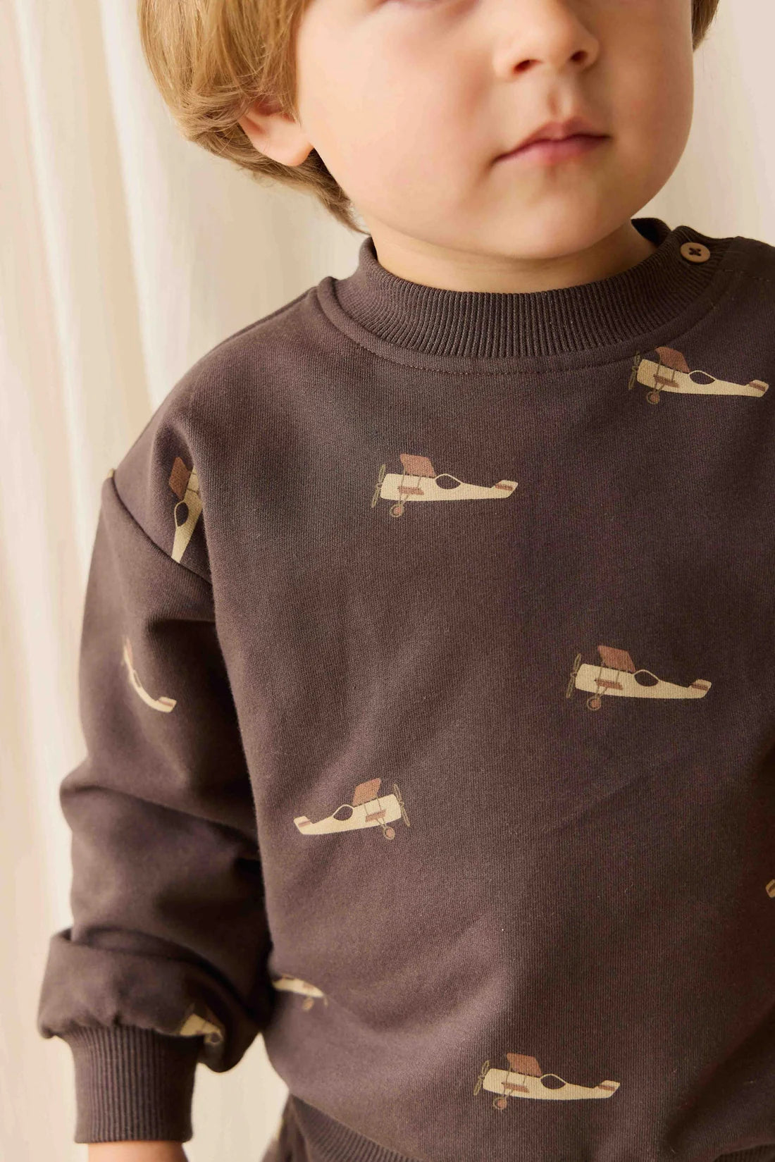 Organic Cotton Peyton Sweatshirt | Pilot Planes Bistre