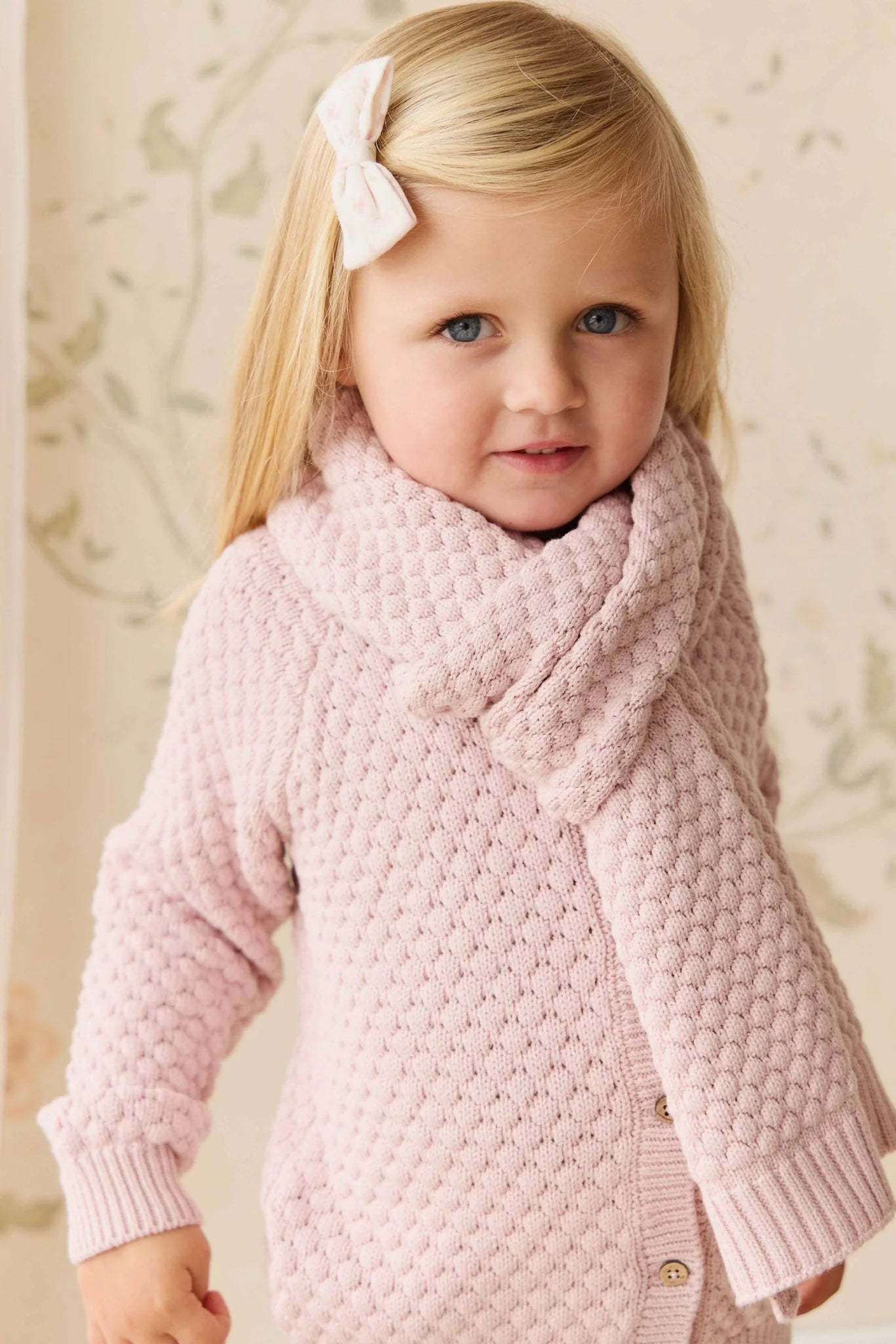 Maple Cardigan | Pastel Pink Marle