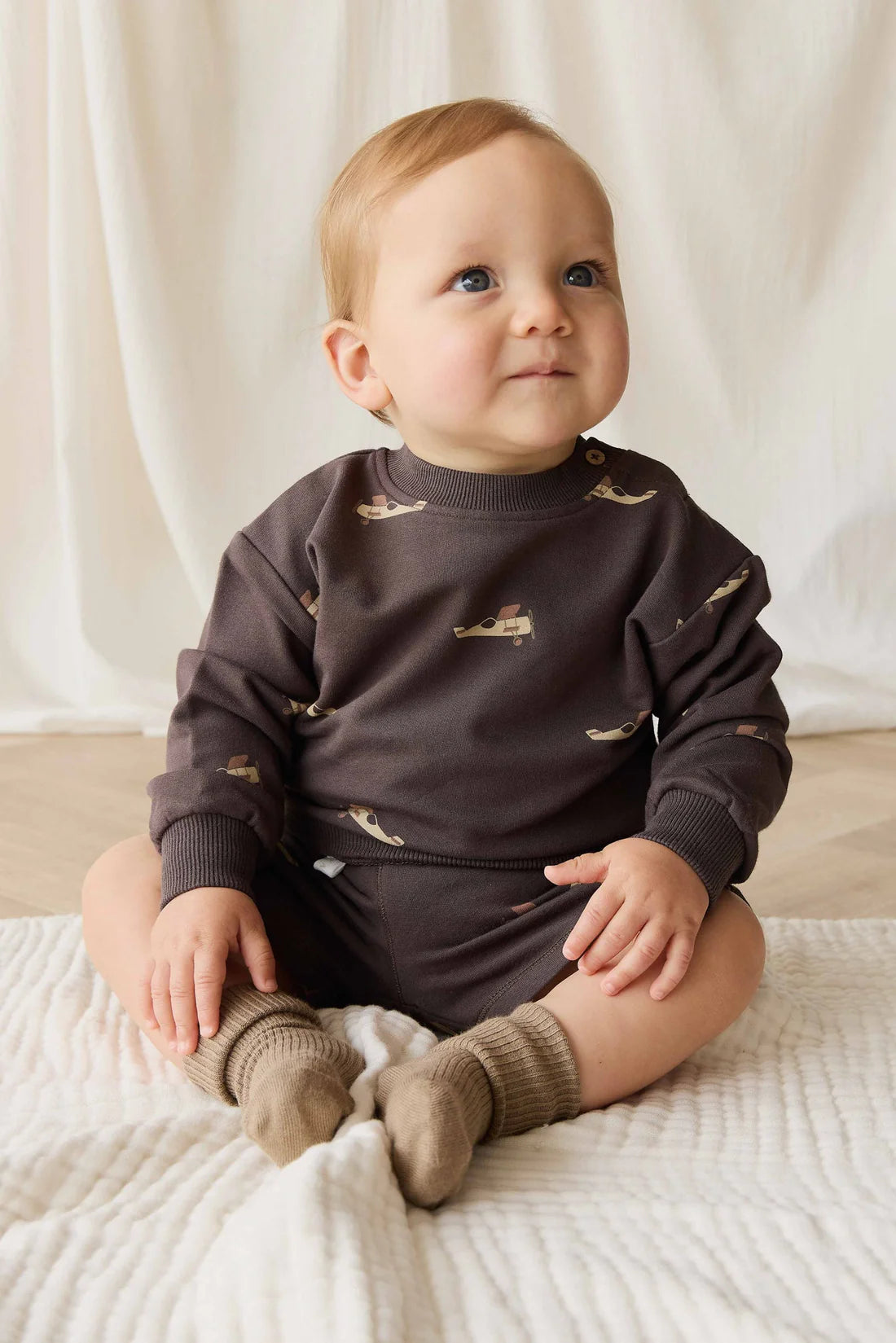 Organic Cotton Peyton Sweatshirt | Pilot Planes Bistre