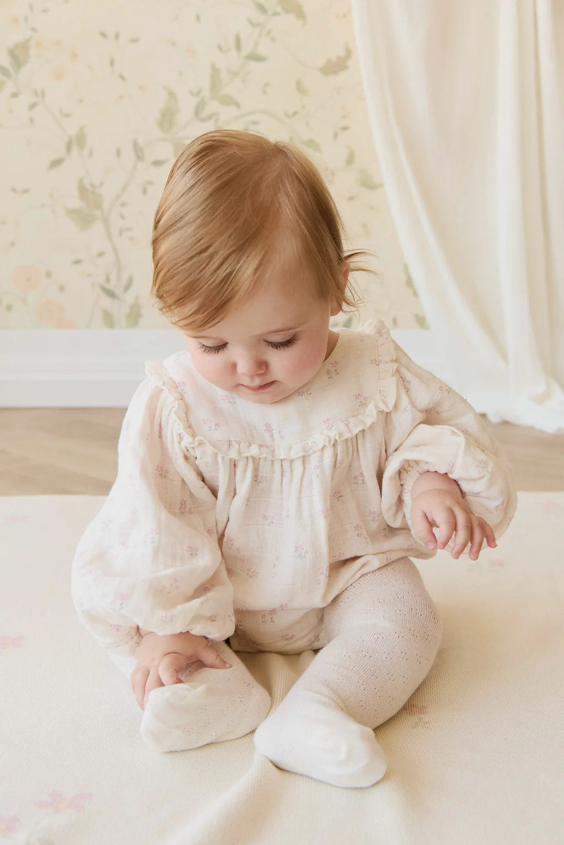 Organic Cotton Muslin Frances Playsuit | Pauline Pink