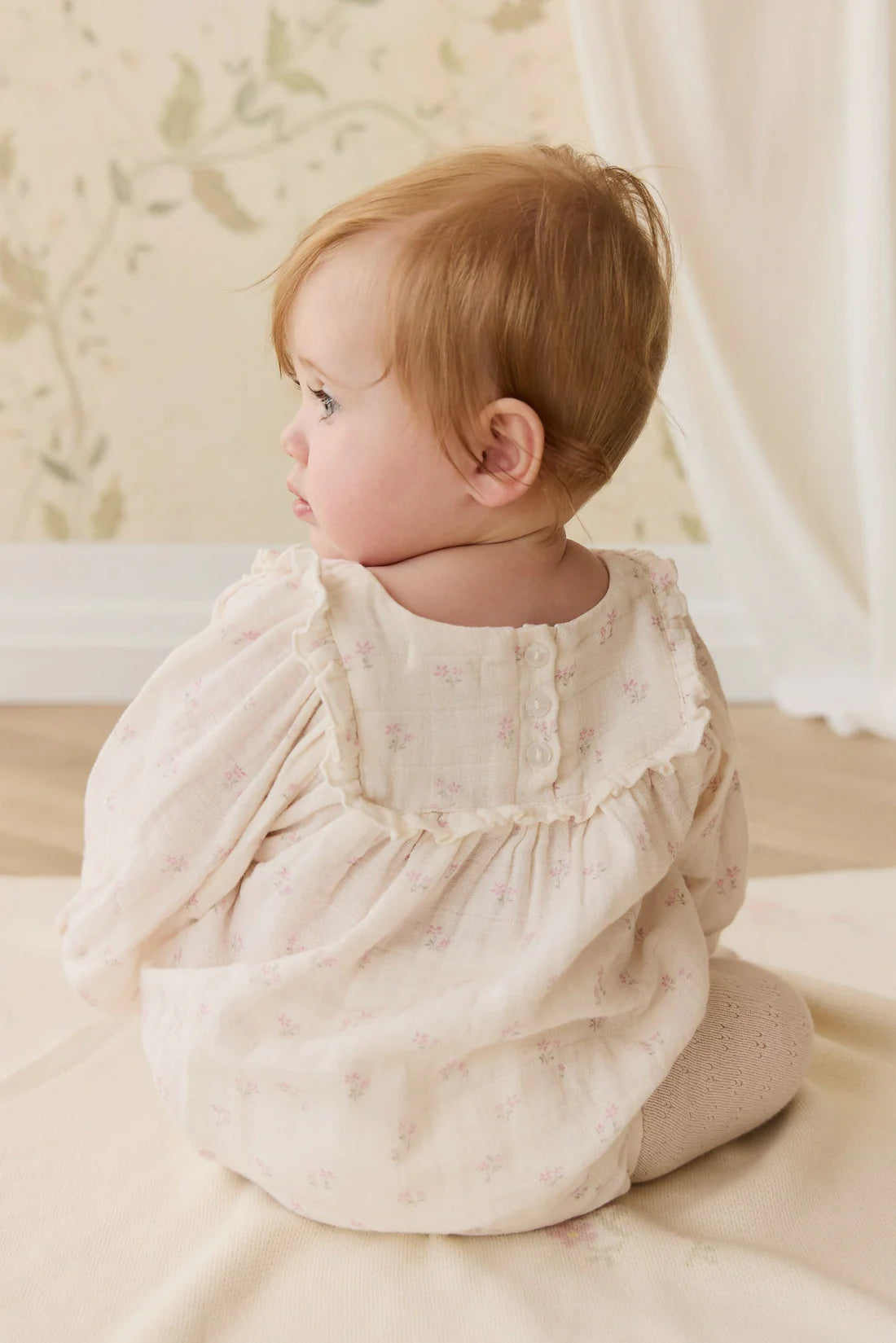 Organic Cotton Muslin Frances Playsuit | Pauline Pink