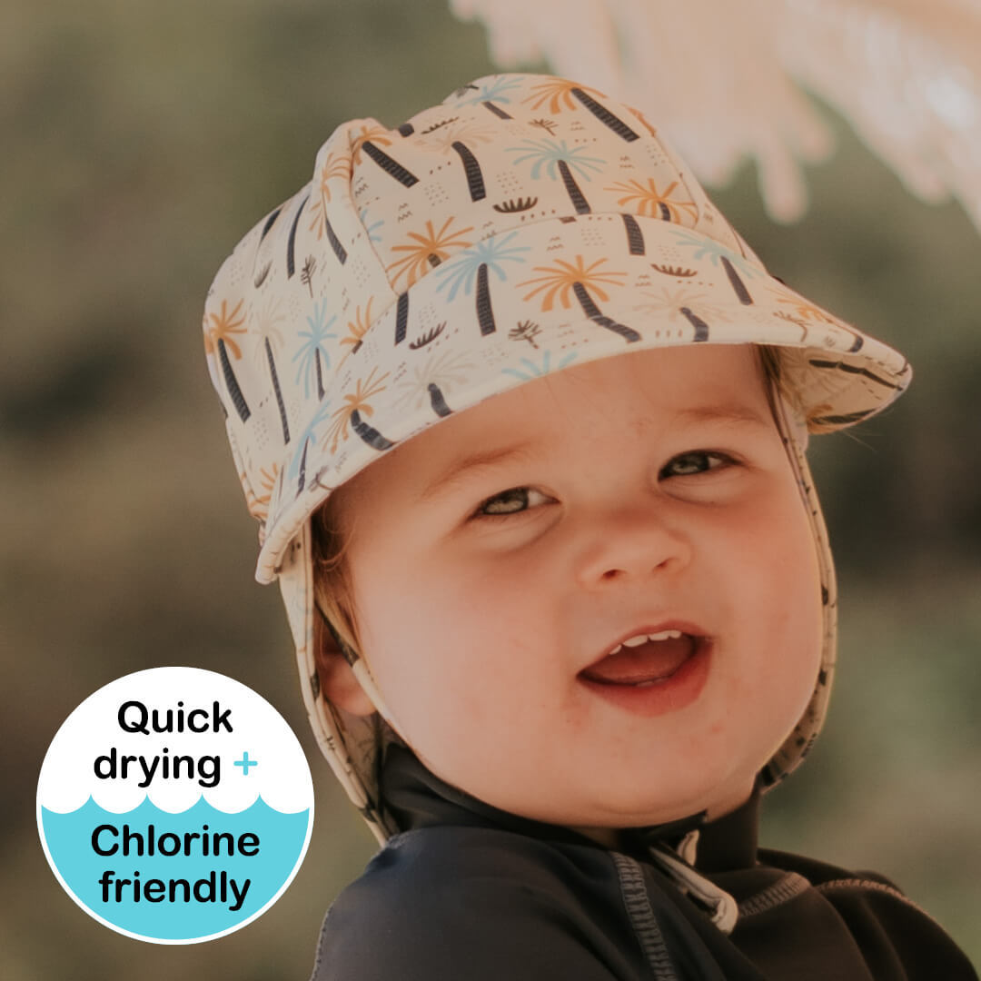 SIZE 1-2Y Swim Legionnaire Flap Hat | Palm