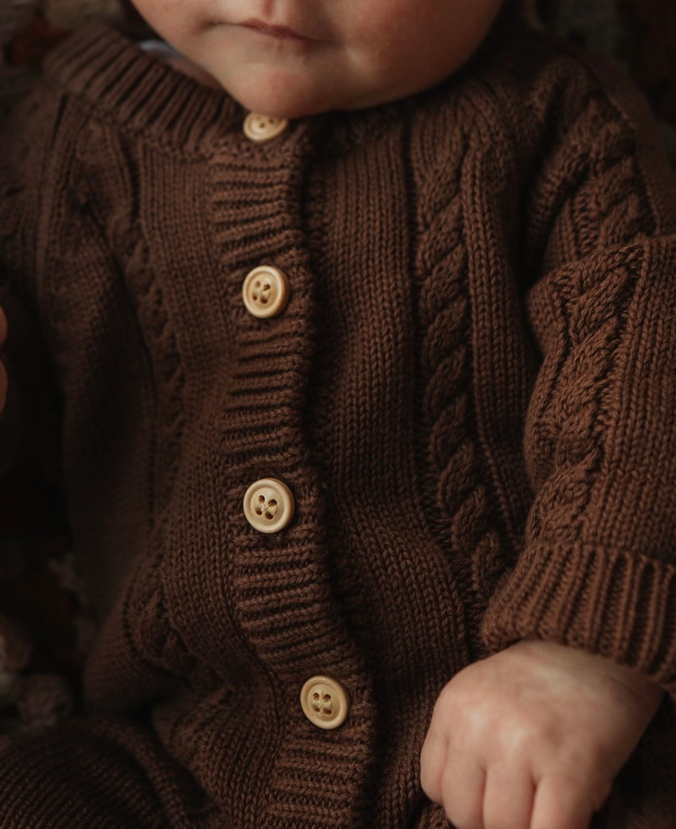 Chocolate Knit Romper Preorder