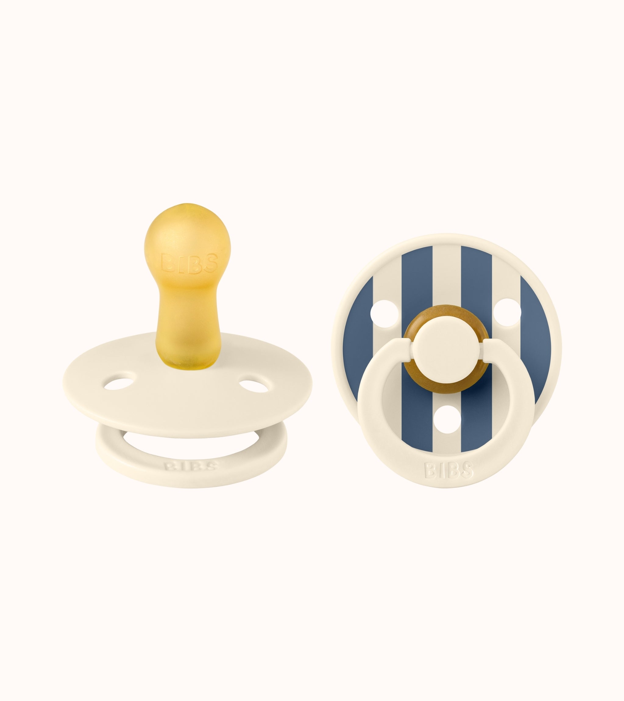 BIBS Dummies Studio Pin Ivory/Steel Blue Mix