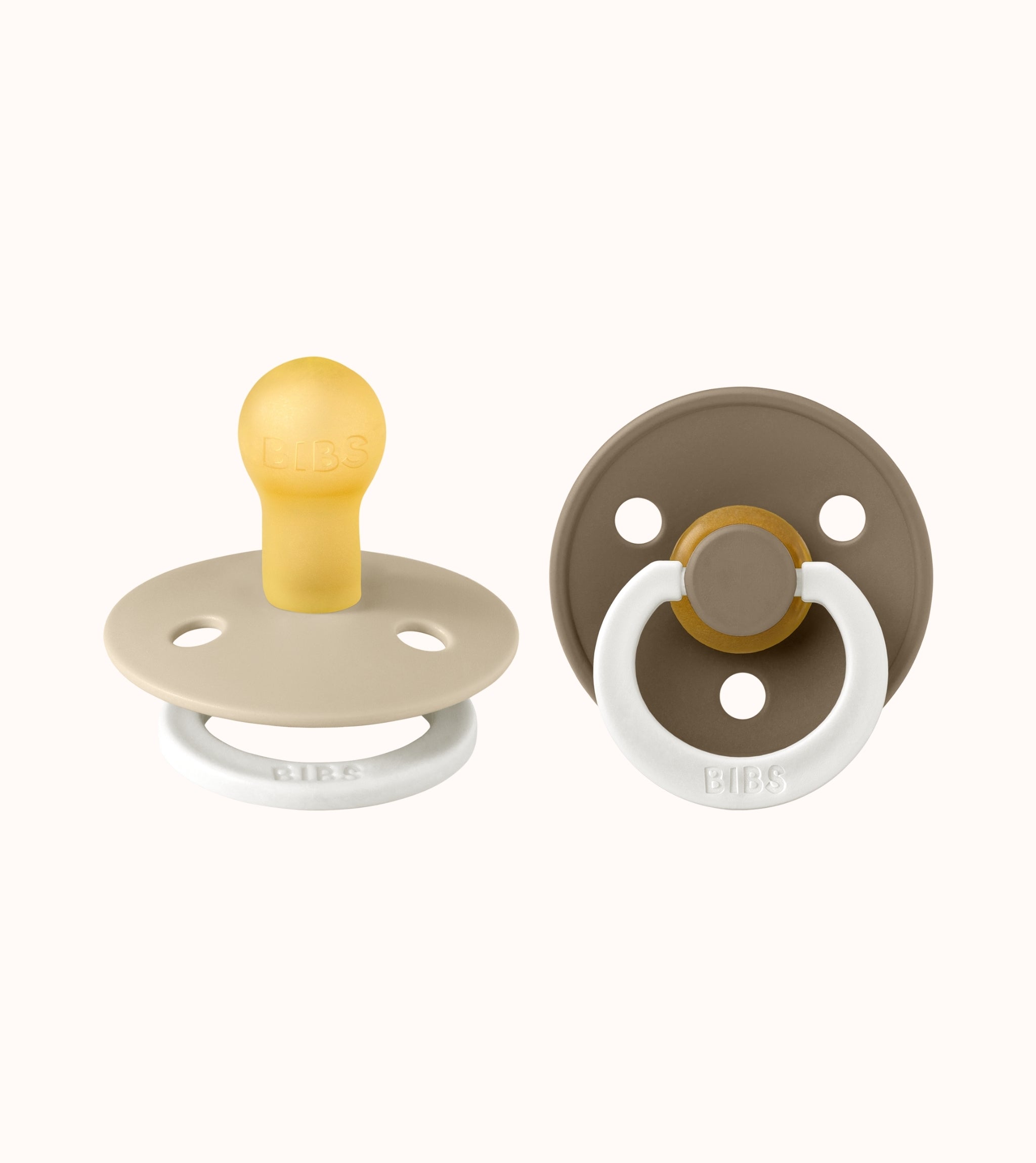 BIBS Round Glow Dummies Vanilla/Dark Oak