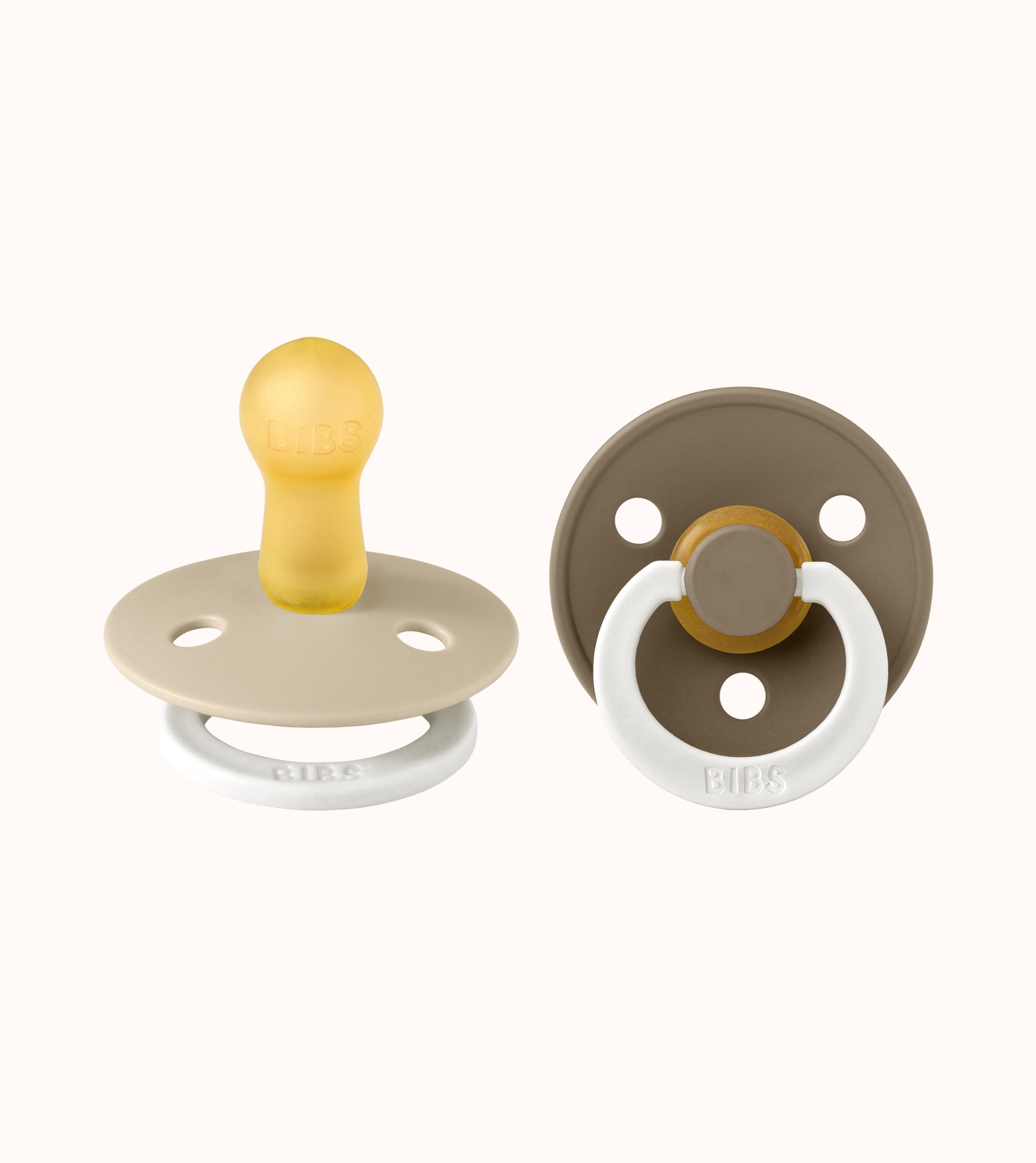 BIBS Round Glow Dummies Vanilla/Dark Oak