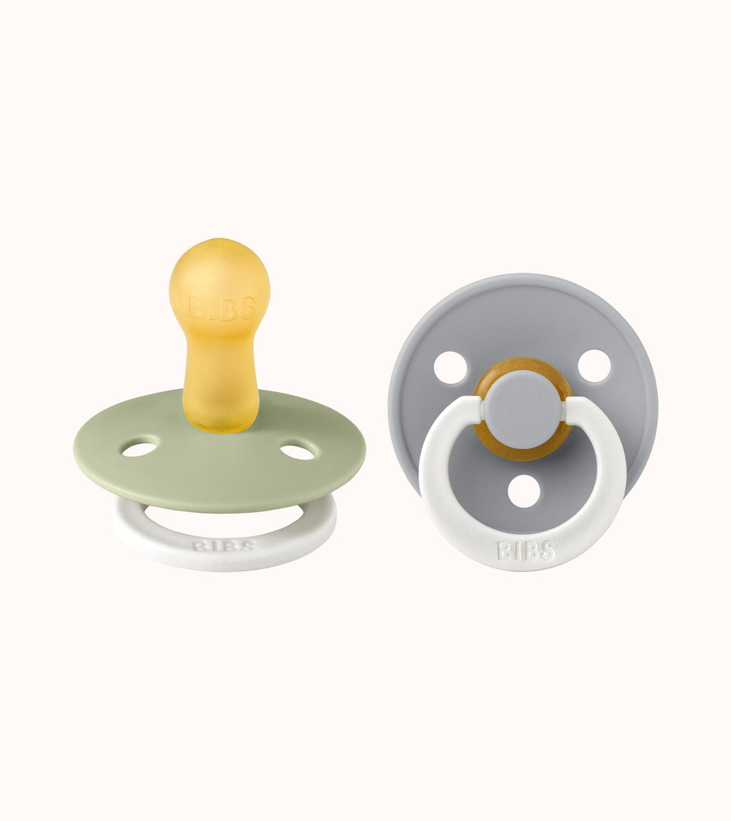 BIBS Round Glow Dummies Sage/Cloud