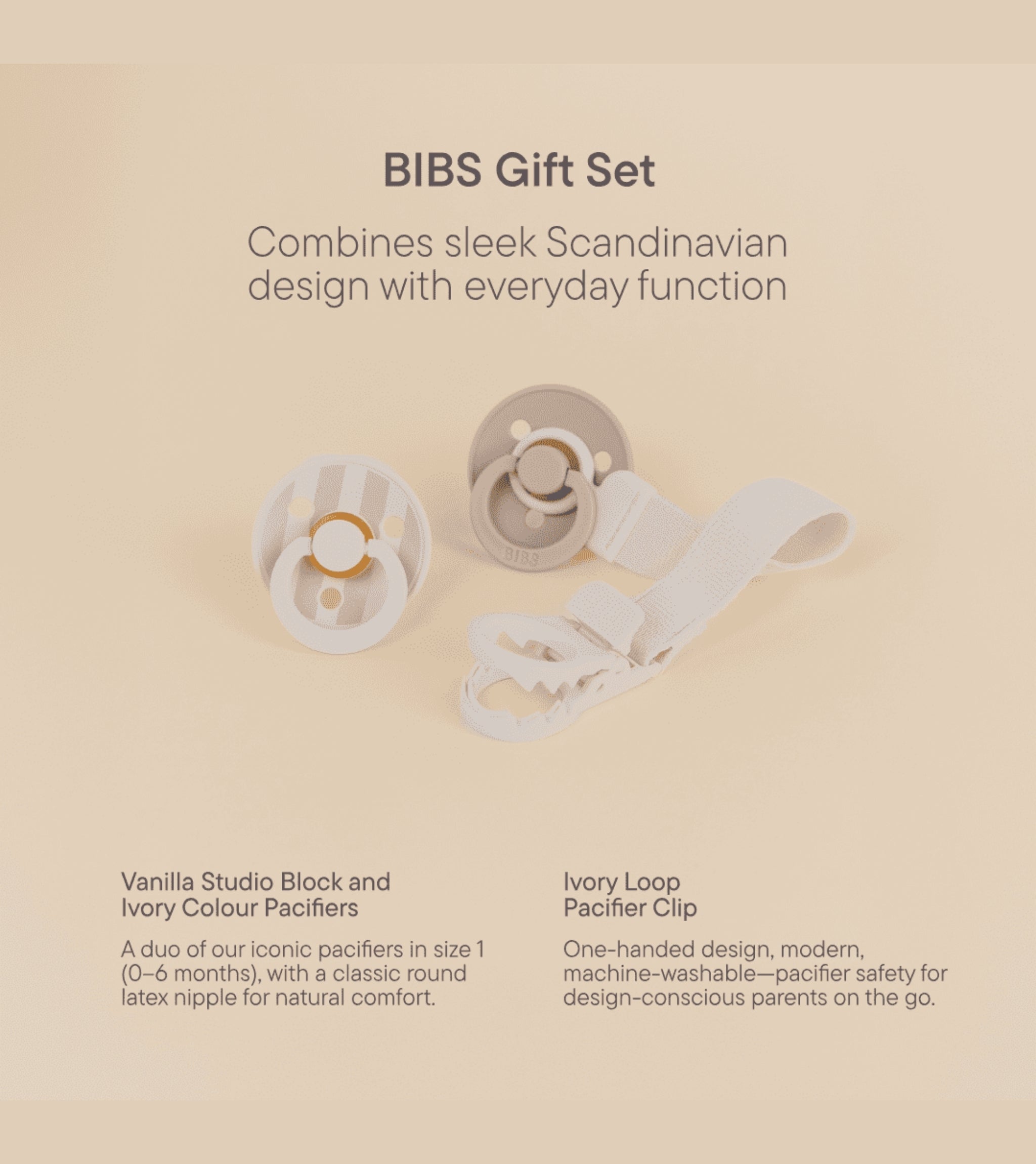 Colour Dummy & Loop Clip Gift Set Ivory