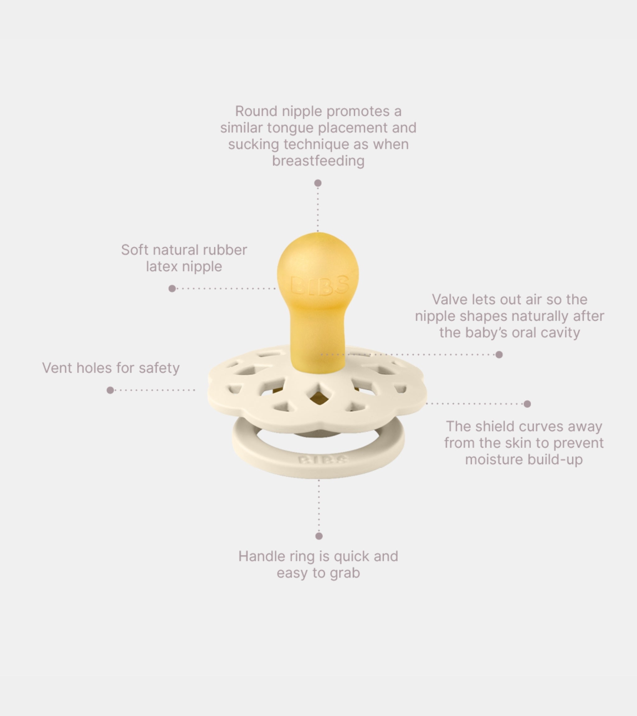 BIBS Dummies Boheme Ivory/Blossom