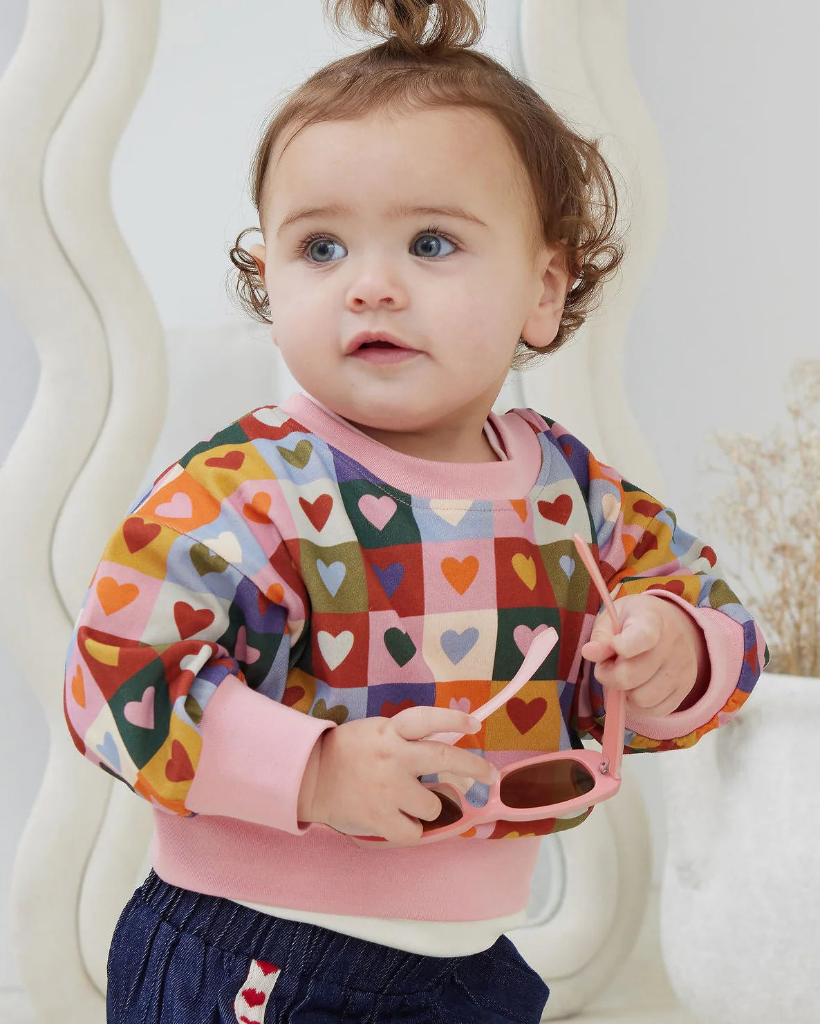 Heart Checkerboard Sweater