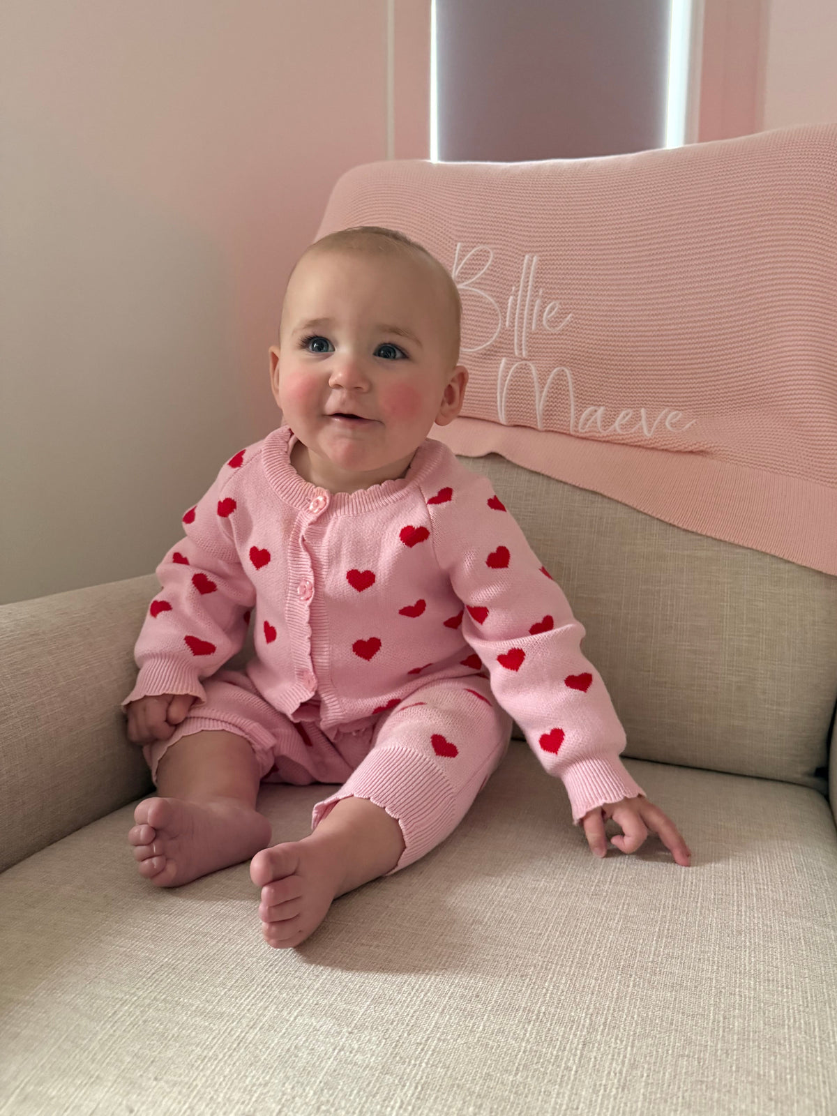 Pink Hearts Romper