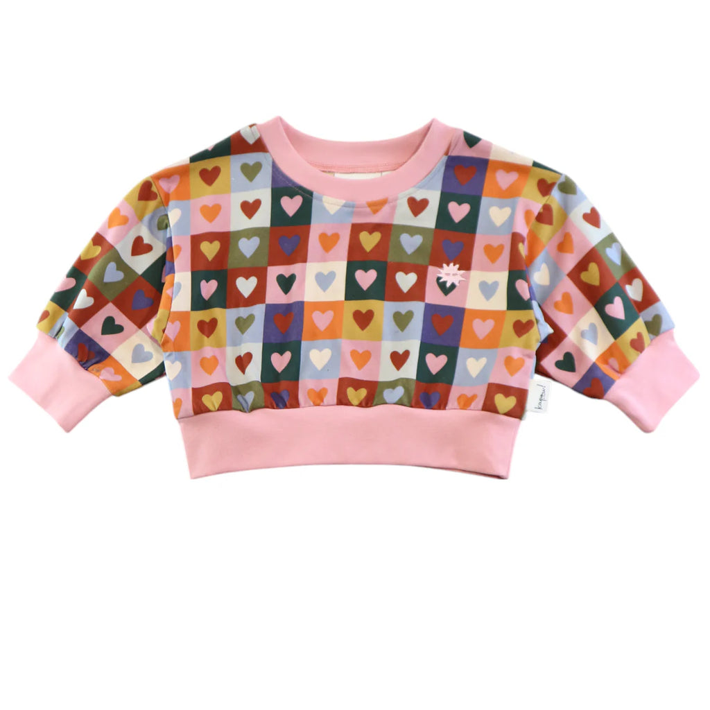 Heart Checkerboard Sweater