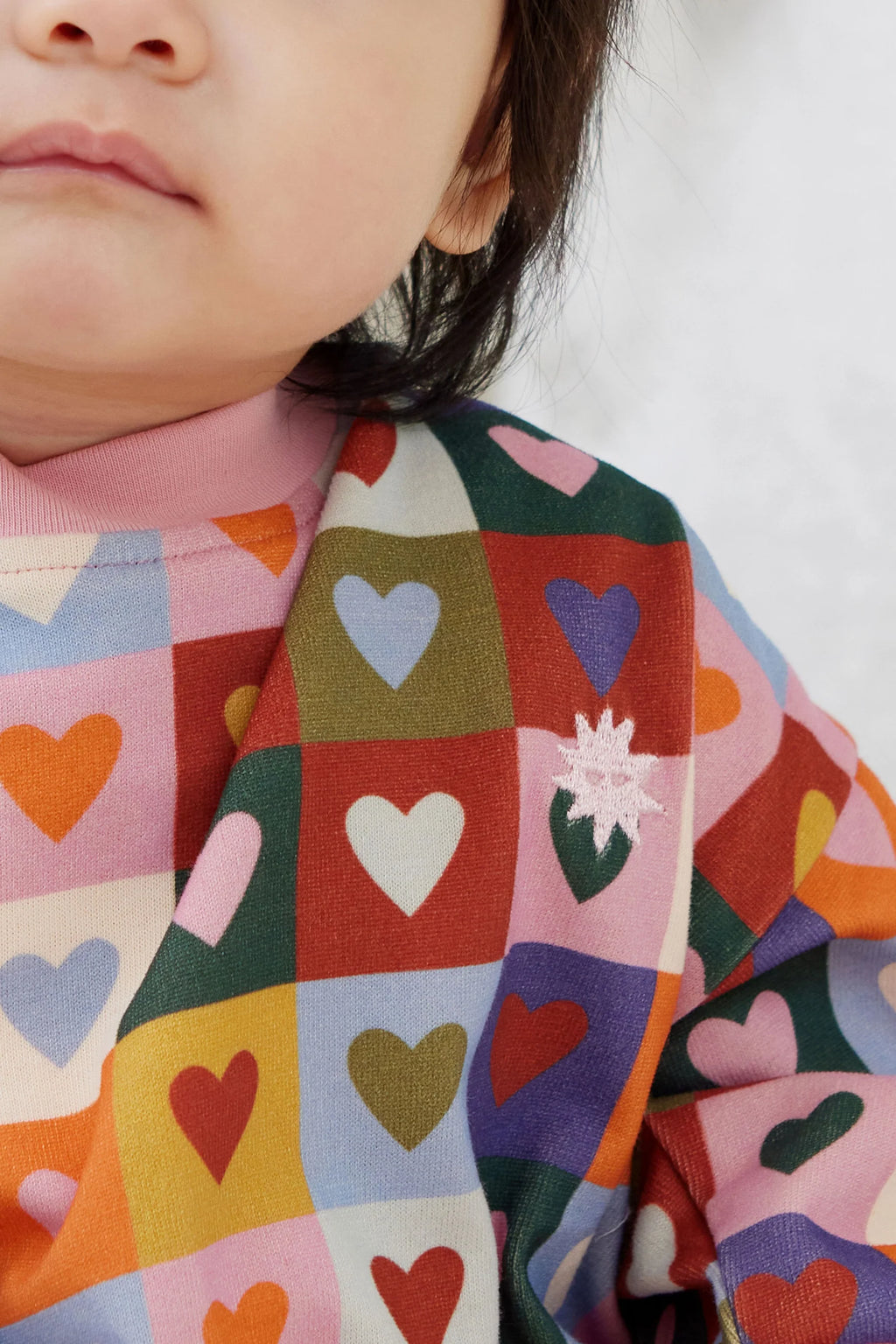 Heart Checkerboard Sweater