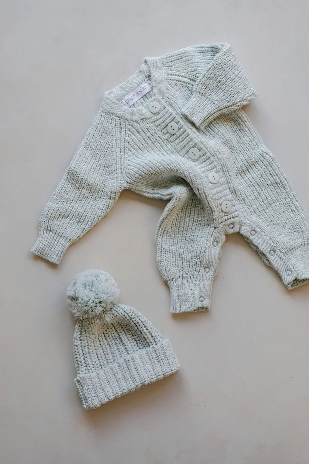Textured Sky Knitted Bodysuit