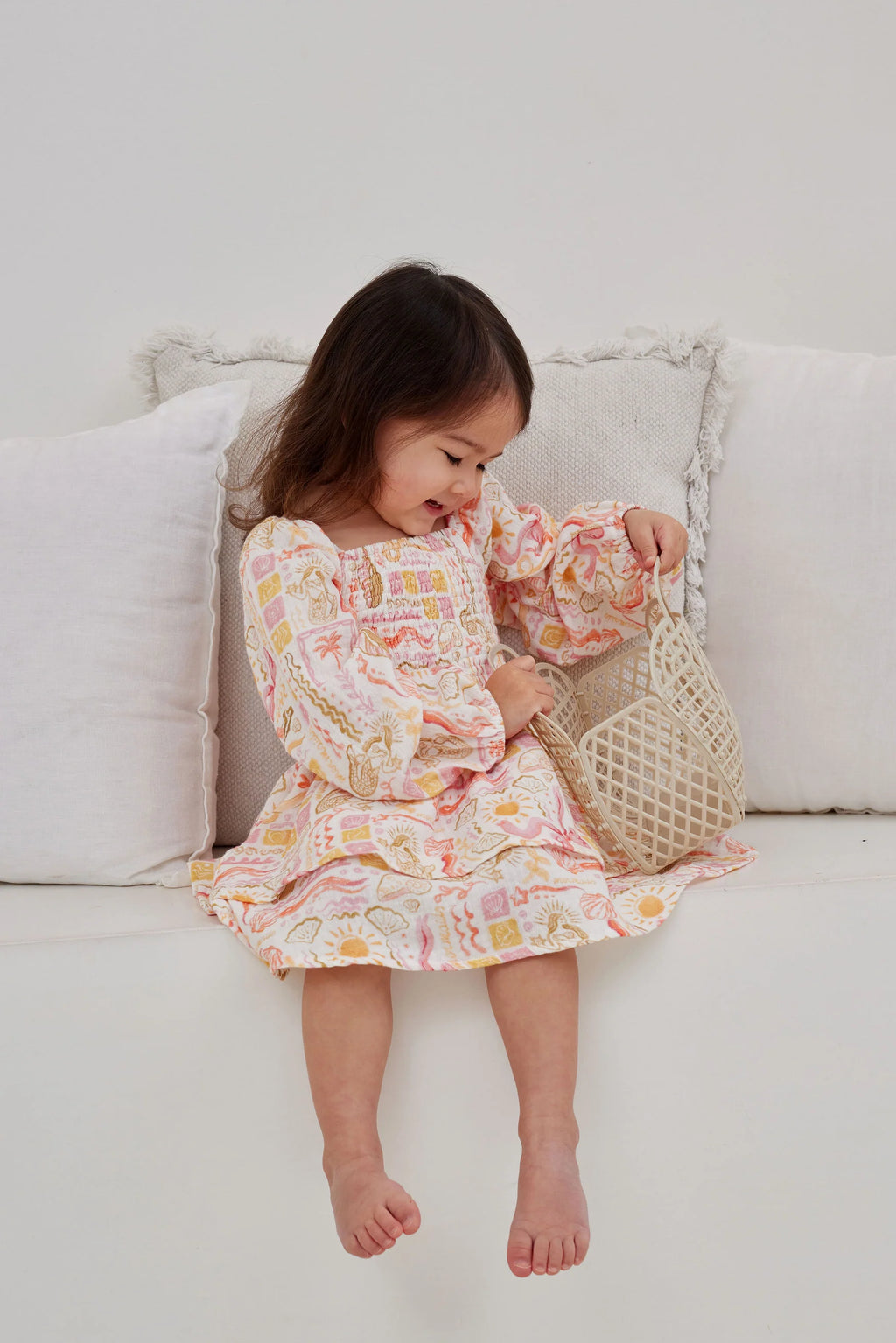 Mermaid Beach Shirred Dress