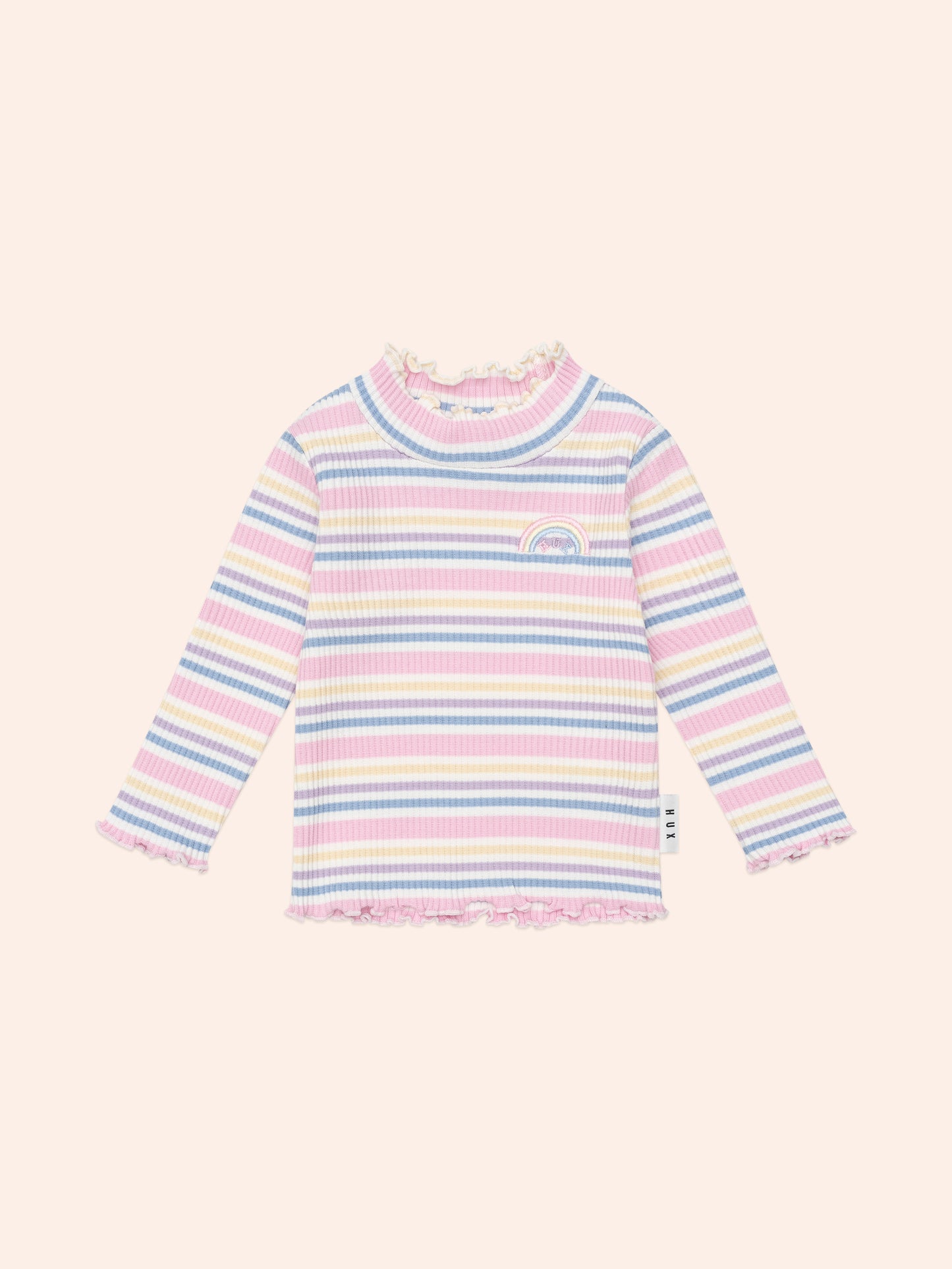 Rainbow Stripe Rib Skivvy