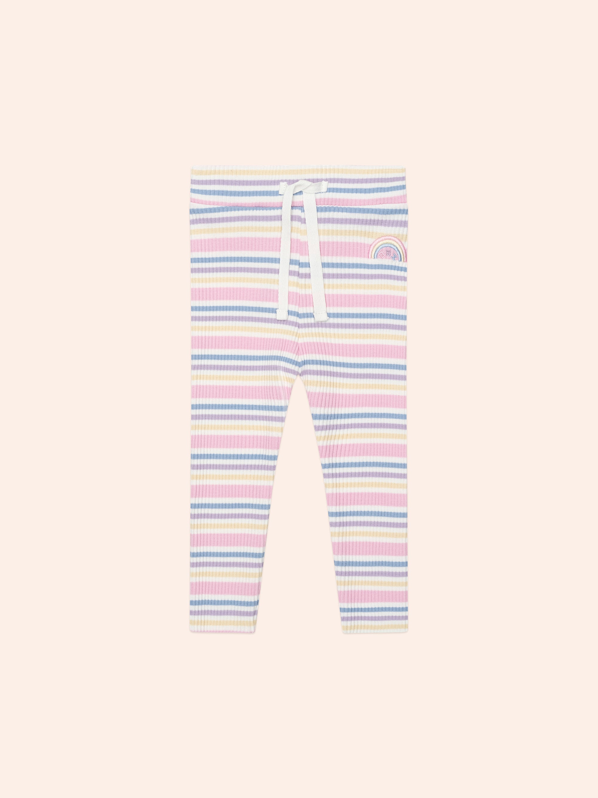 Rainbow Stripe Rib Legging Size 1