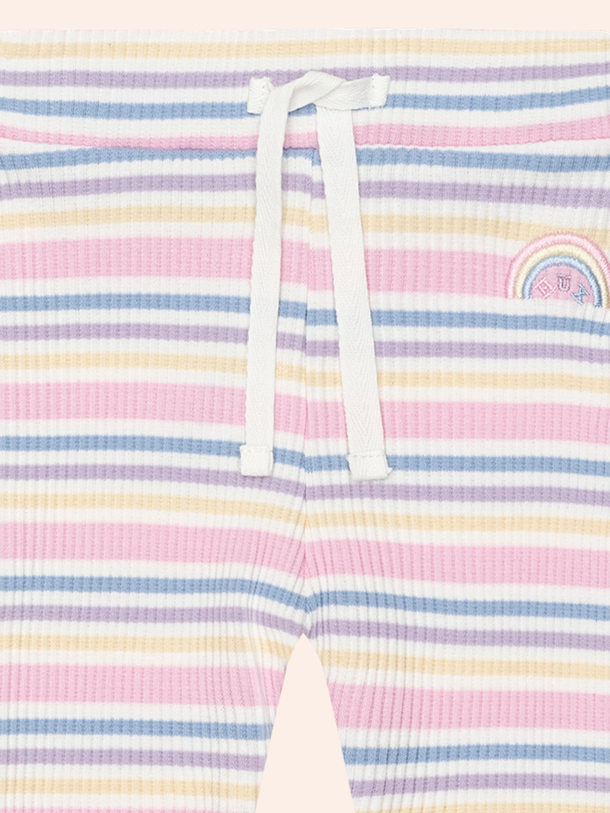 Rainbow Stripe Rib Legging Size 1
