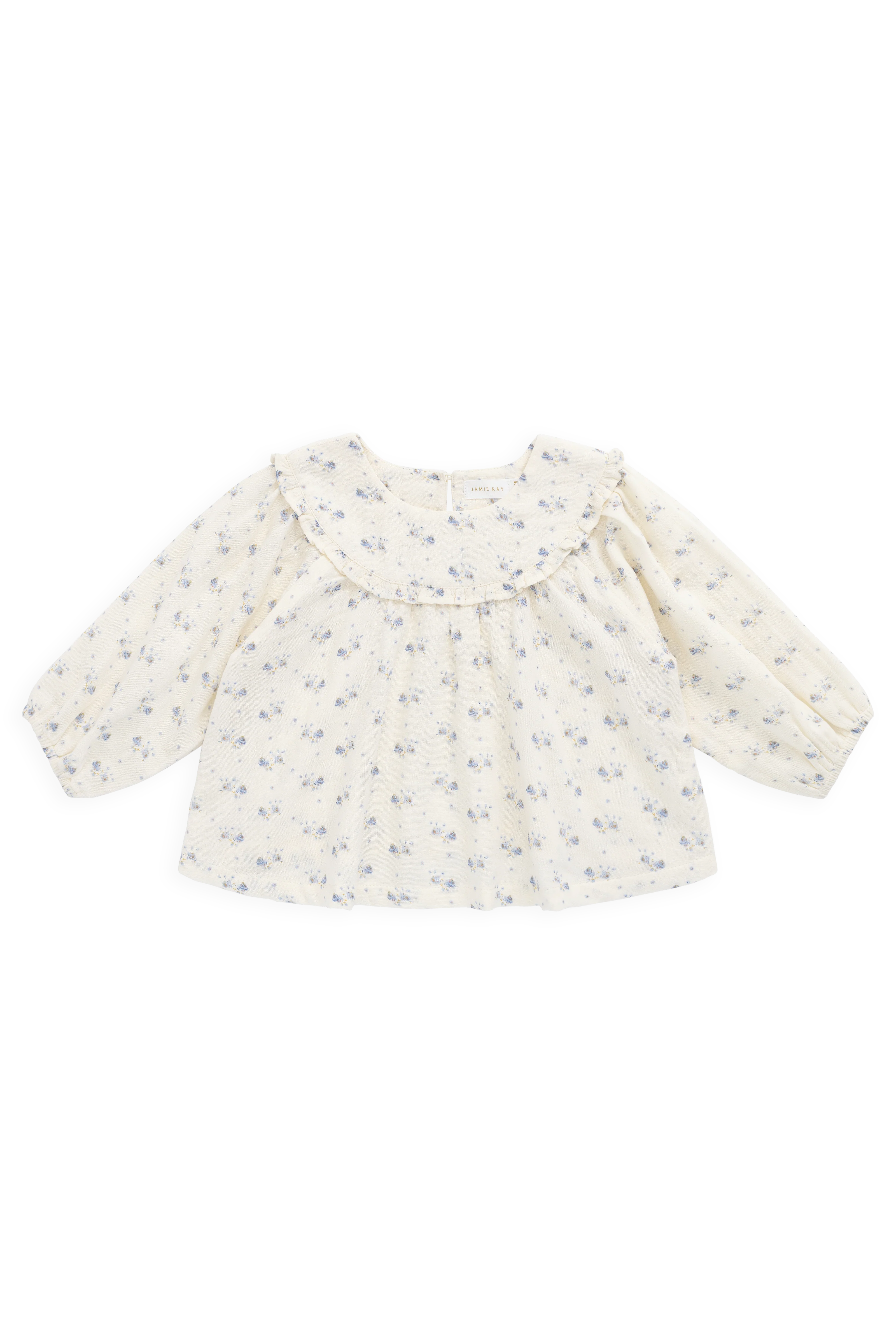 Organic Cotton Muslin Amira Blouse | Molly Blue