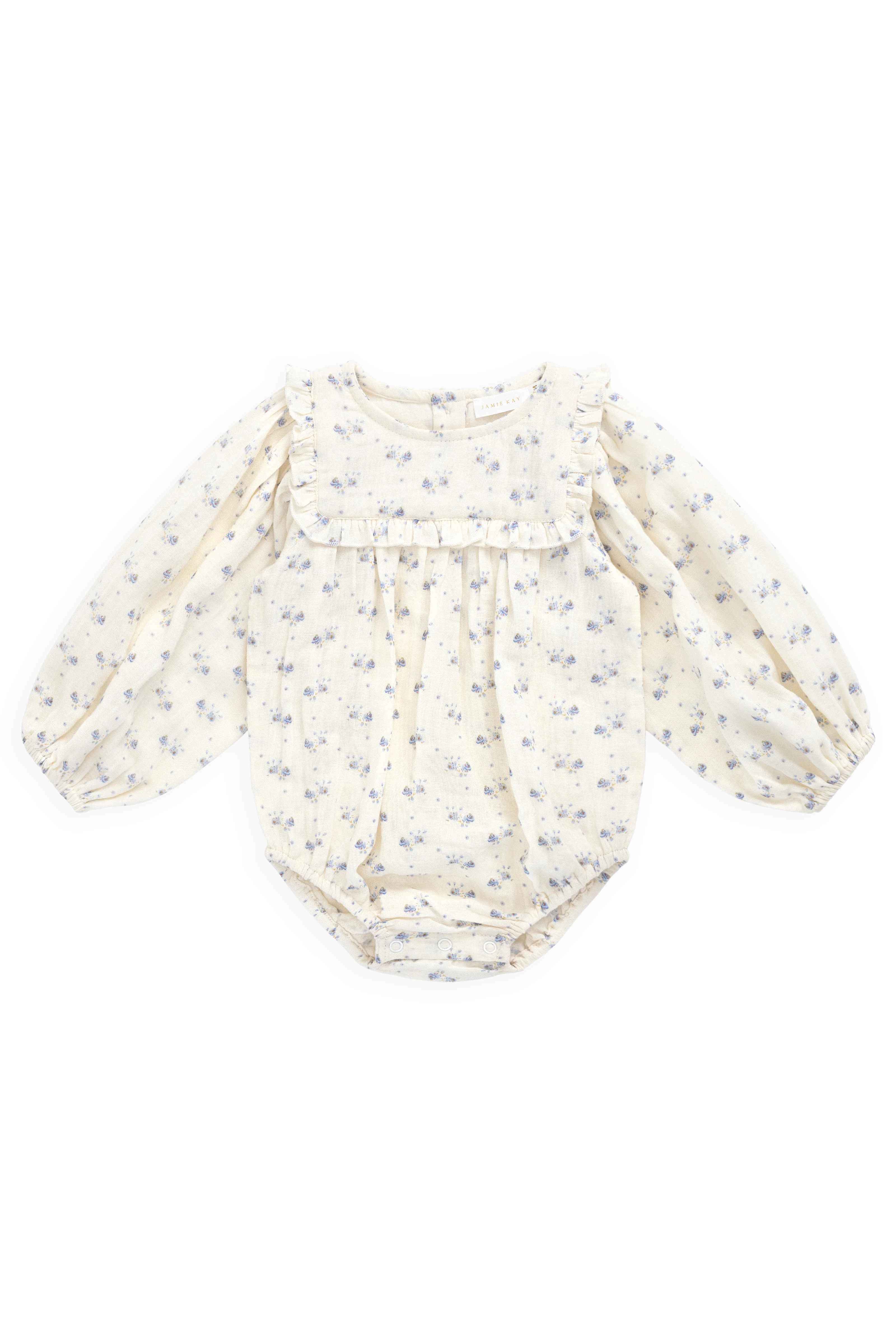 Organic Cotton Muslin Frances Playsuit | Molly Blue