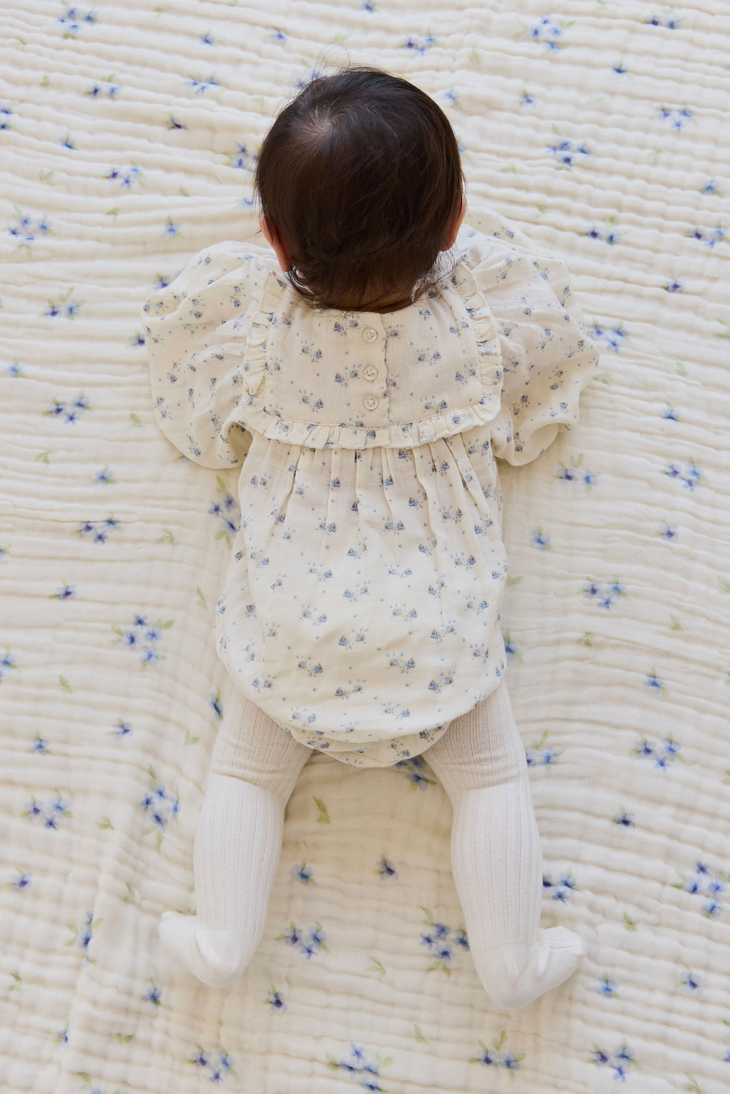 Organic Cotton Muslin Frances Playsuit | Molly Blue