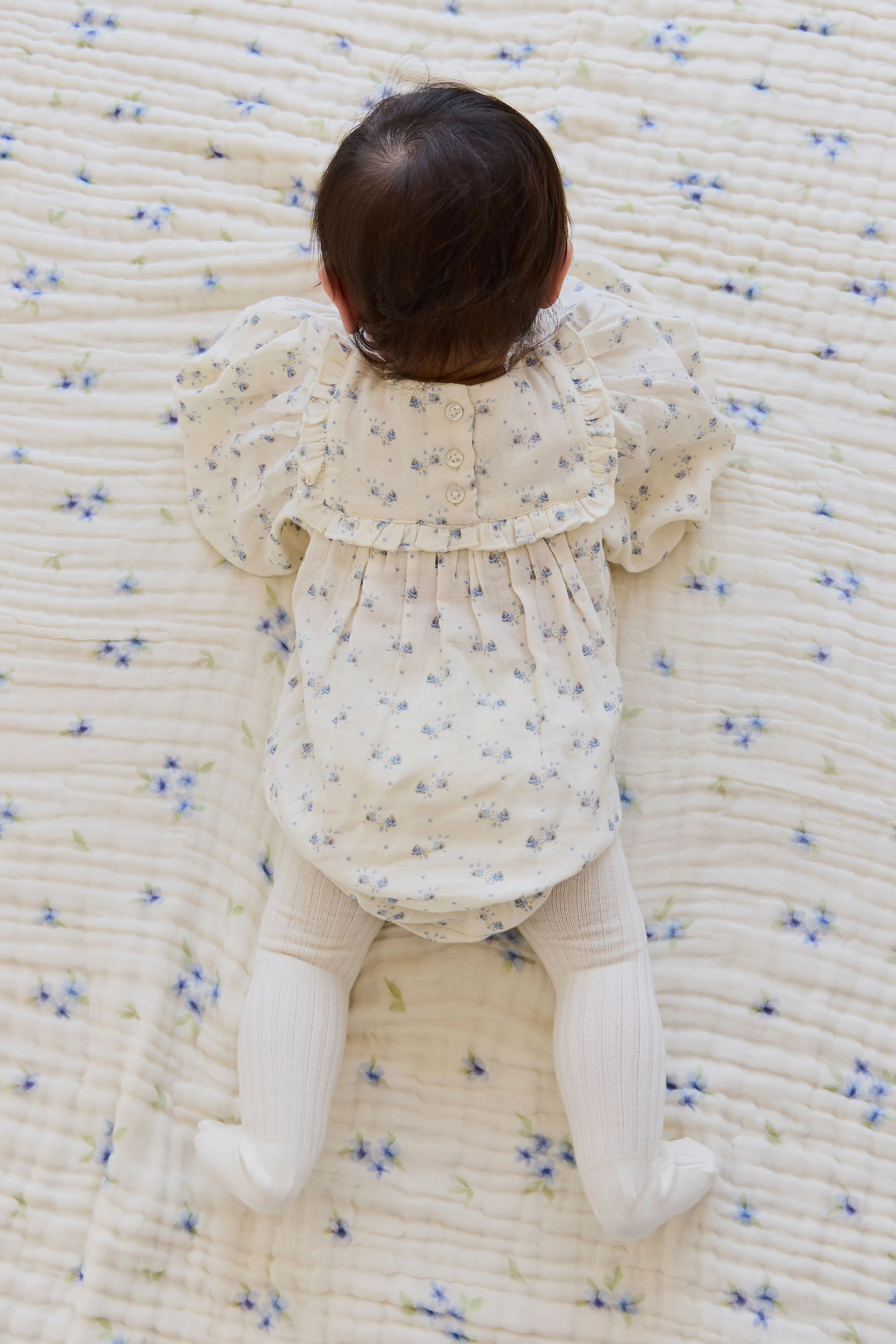 Organic Cotton Muslin Frances Playsuit | Molly Blue