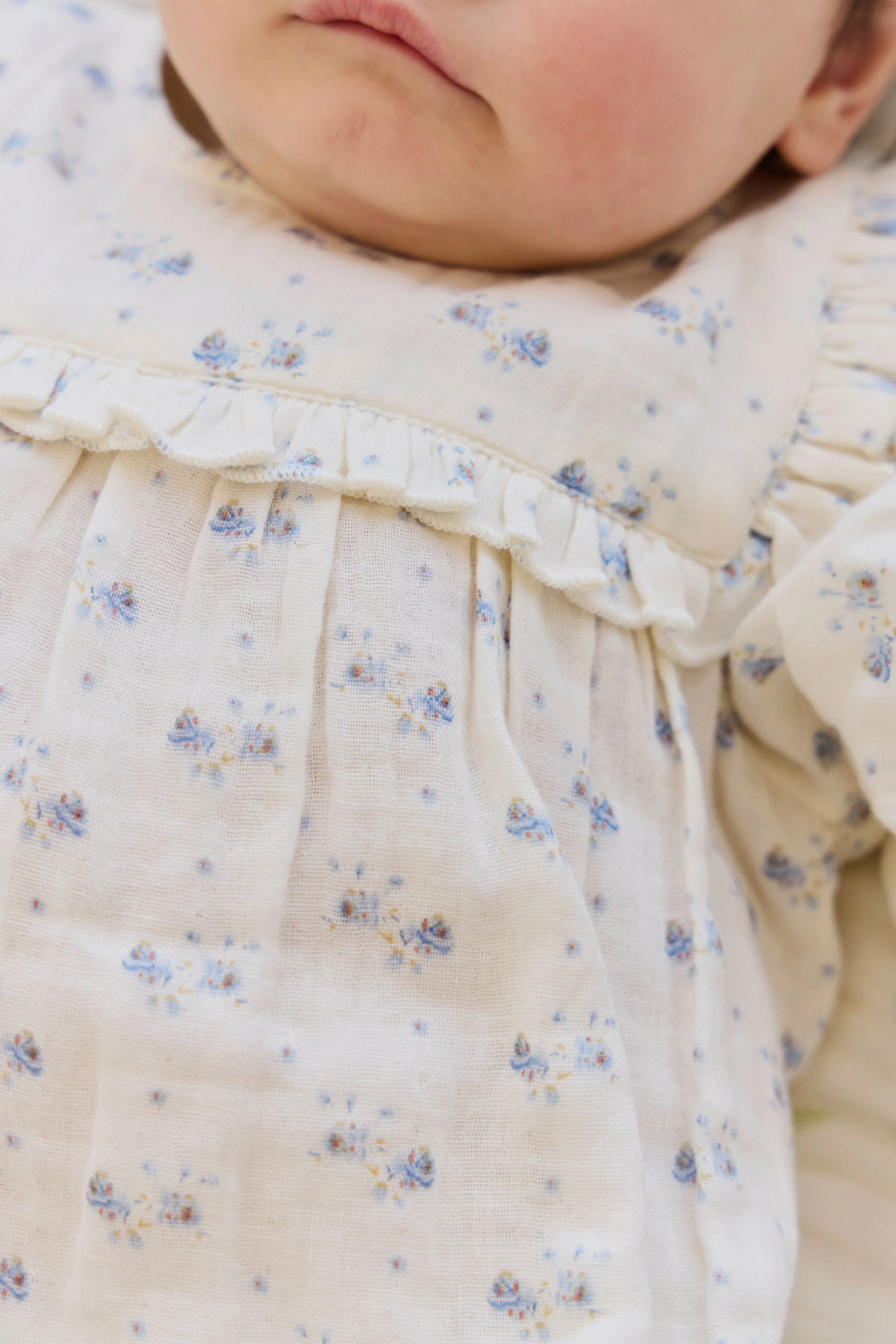 Organic Cotton Muslin Frances Playsuit | Molly Blue