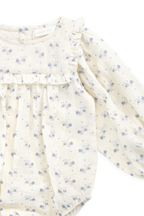 Organic Cotton Muslin Frances Playsuit | Molly Blue