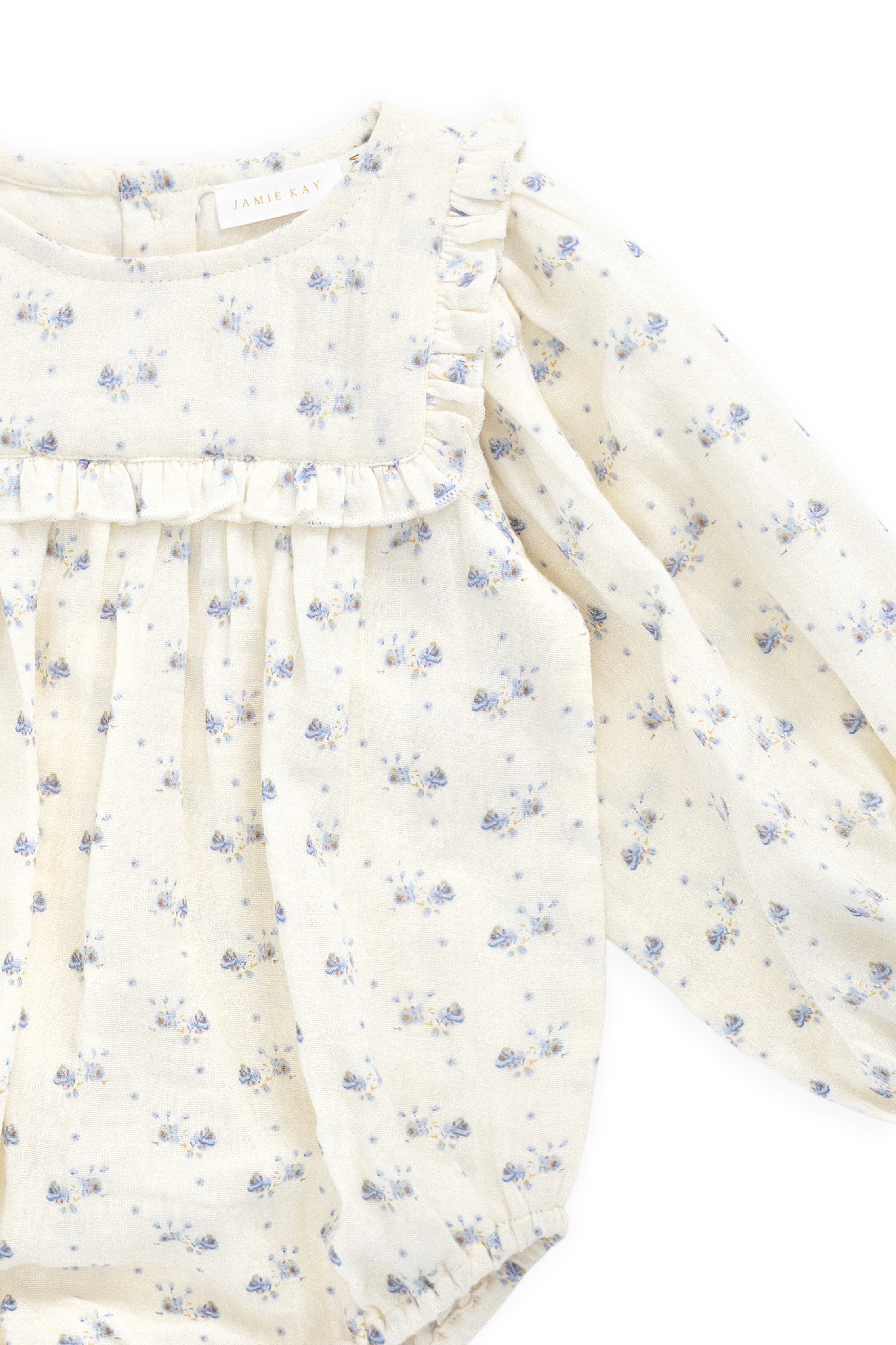 Organic Cotton Muslin Frances Playsuit | Molly Blue
