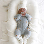 Sunny Blue Knit Romper