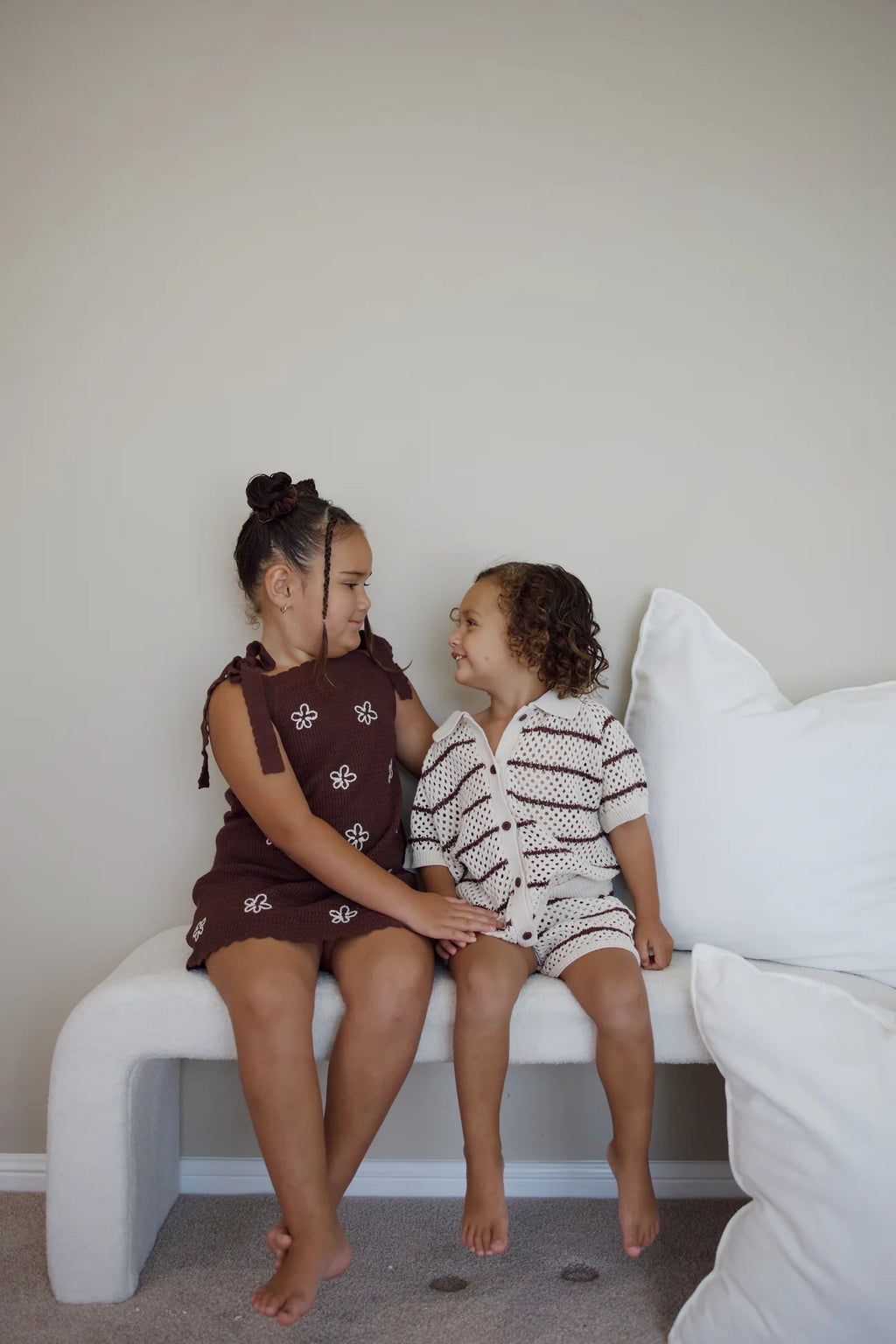 Espresso Stripe Button Down Set