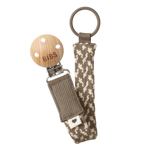 Pacifier Clip | Dark Oak/Vanilla