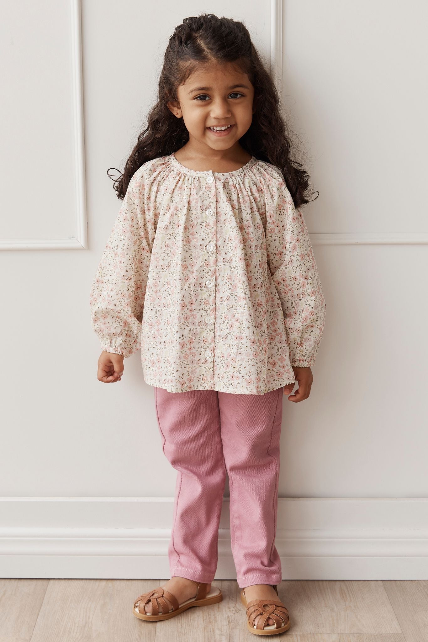 Organic Cotton Heather Blouse | Fifi Floral