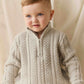 Clyde Half Zip Jumper | Light Grey Marle