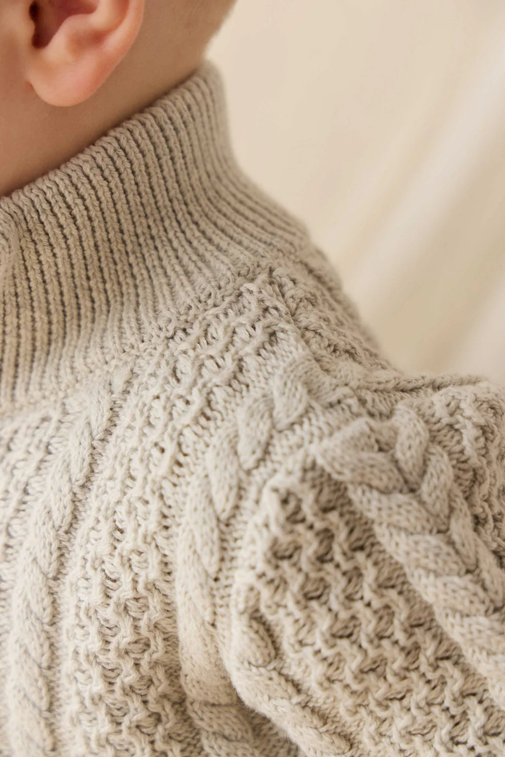 Clyde Half Zip Jumper | Light Grey Marle