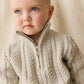 Clyde Half Zip Jumper | Light Grey Marle