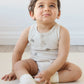 Pima Cotton Noah Playsuit | Henry Hedgehog Birch
