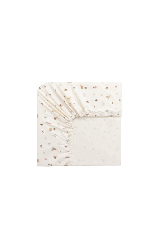 Organic Cotton Cot Sheet | Forest Gethering