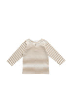 Pima Cotton Shae Top | Slim Stripe Brioche/Cloud
