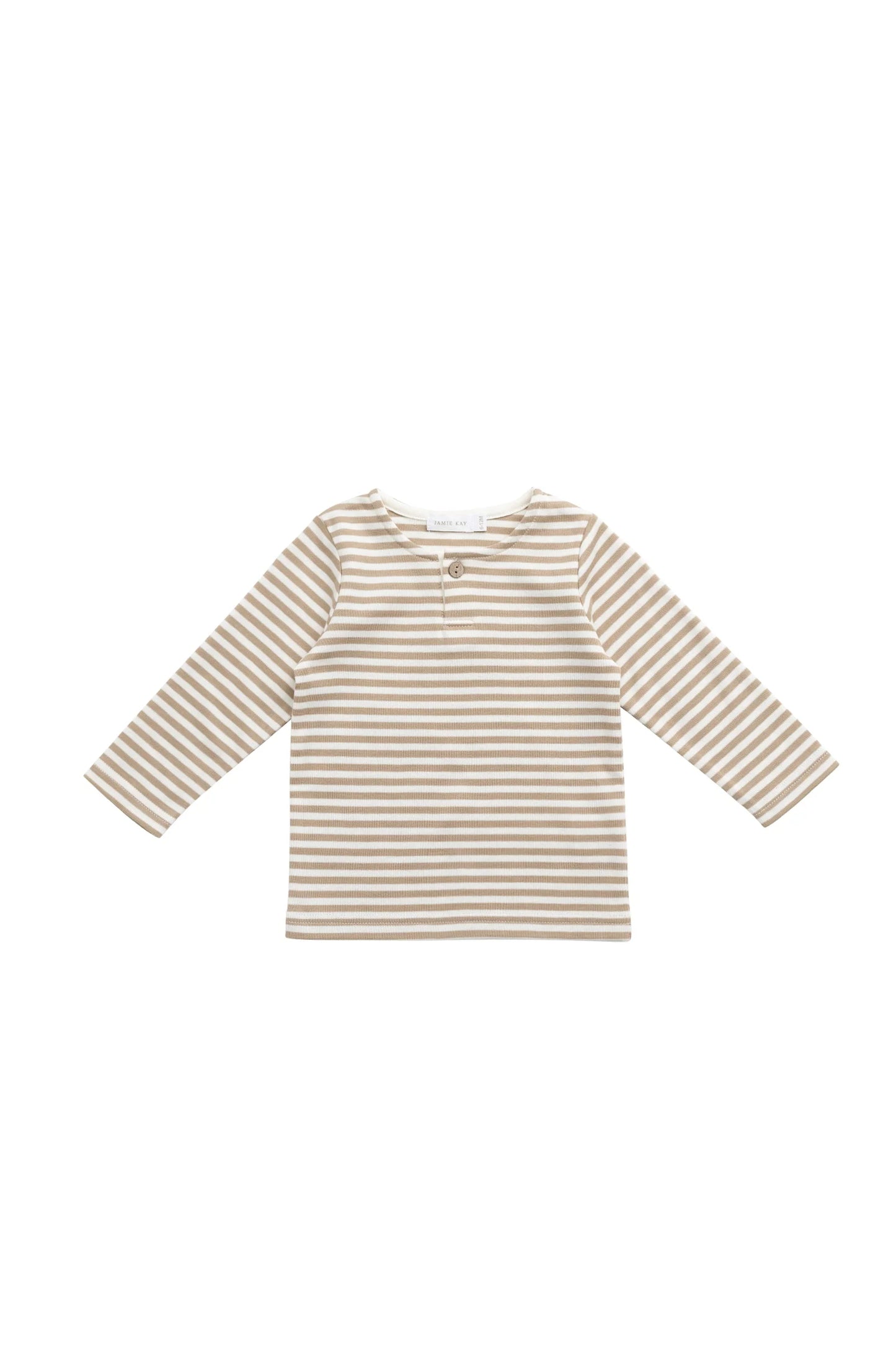Pima Cotton Shae Top | Slim Stripe Brioche/Cloud