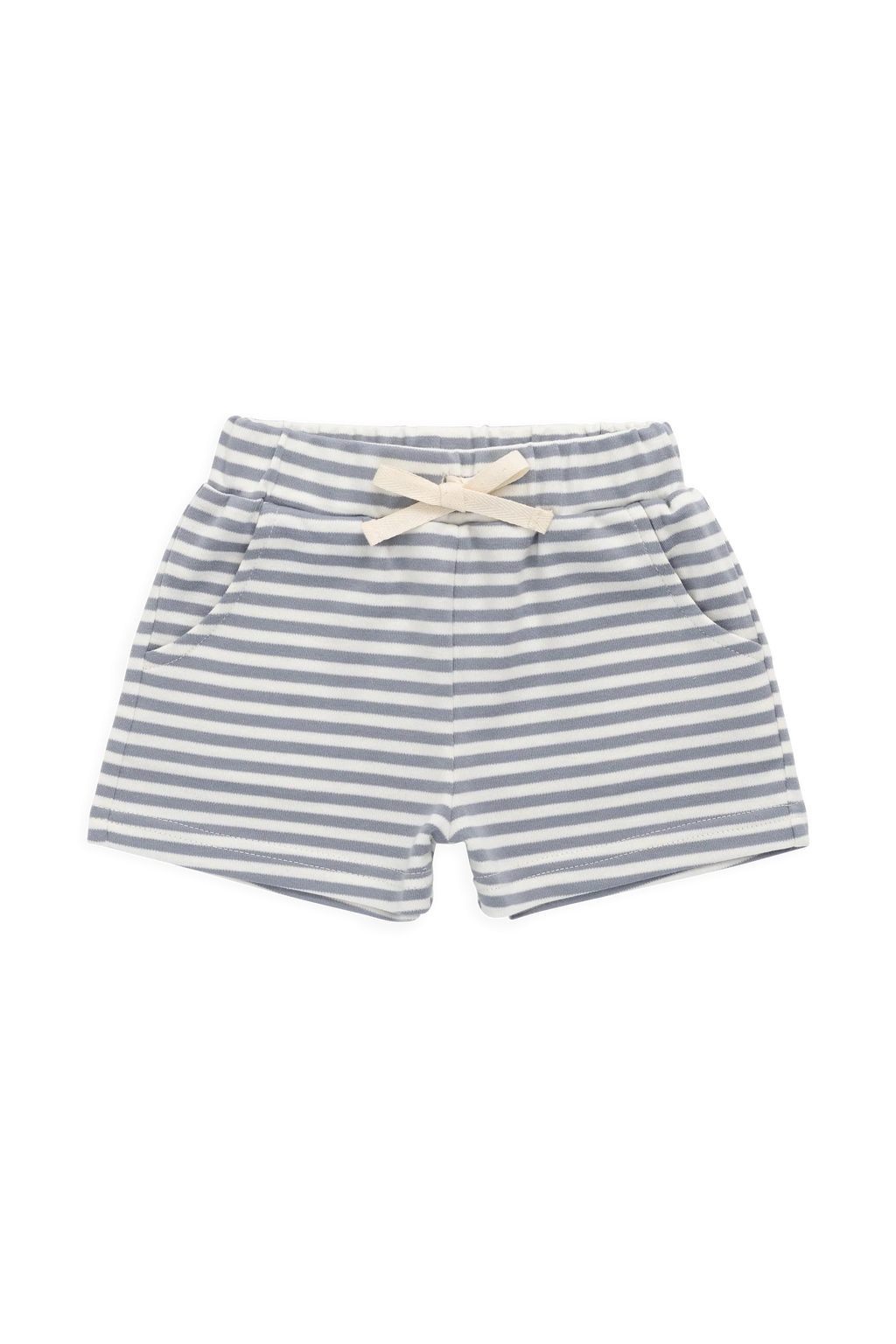 Pima Cotton Wesley Short Narrow Stripe Dawn/Cloud