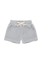 Pima Cotton Wesley Short Narrow Stripe Dawn/Cloud