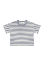 Pima Cotton Wesley Tee Narrow Stripe Dawn/Cloud