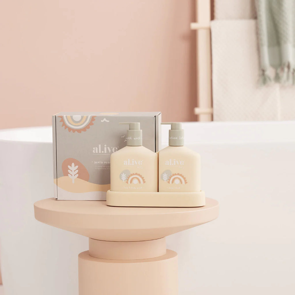 Baby Duo | Gentle Pear Hair and Body Wash & Lotion + Tray