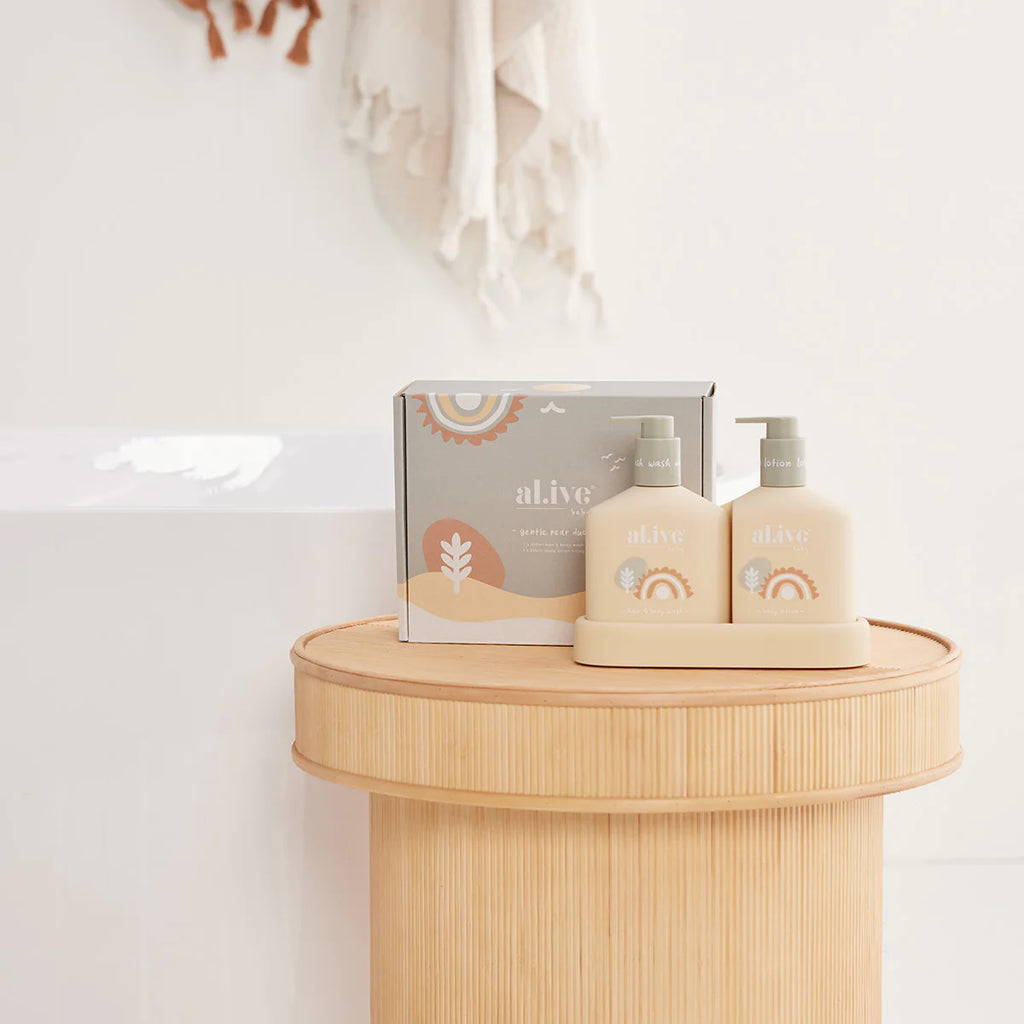 Baby Duo | Gentle Pear Hair and Body Wash & Lotion + Tray