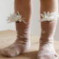 Jacquard Floral Sock | Simple Flowers Dusky Rose