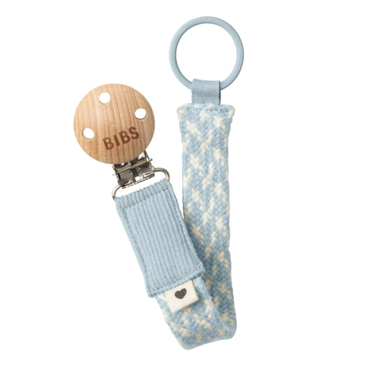 Pacifier Clip | Baby Blue/Ivory