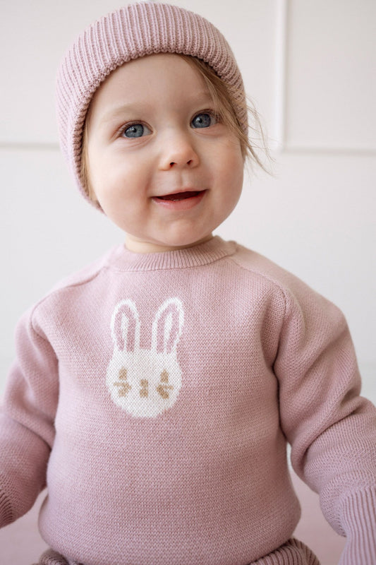 Ethan Bunny Jumper | Powder Pink